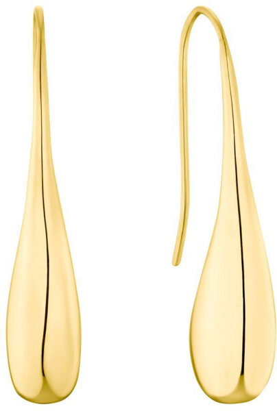 Large teardrop-shaped stainless steel drop earrings - s.Oliver Jewelry Model: 2035765