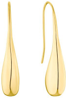 Large teardrop-shaped stainless steel drop earrings -...