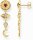 Long drop earrings with cosmic talismans in a 3D look - Thomas Sabo Model: H2277-995-7