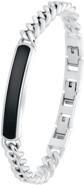 ID plate bracelet with an agate inset - s.Oliver Jewelry Model: 2035538