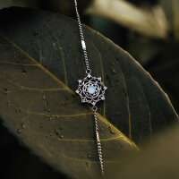 Aphonia bracelet with a snowflake pendant - Holzkern Model: Jewelry