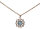 Composition necklace with a blue mother-of-pearl pendant - Holzkern Model: Jewelry