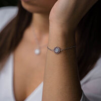 Composition bracelet with a white mother-of-pearl pendant - Holzkern Model: Jewelry