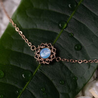 Composition bracelet with a blue mother-of-pearl pendant - Holzkern Model: Jewelry