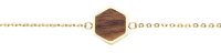 Facade bracelet with a square wooden pendant - Holzkern...