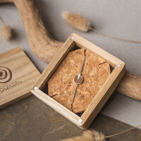 Opacity bracelet with a round wooden pendant - Holzkern Model: Jewelry