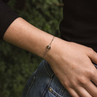 Opacity bracelet with a round wooden pendant - Holzkern Model: Jewelry