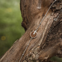 Opacity bracelet with a round wooden pendant - Holzkern Model: Jewelry