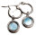 Zendala drop earrings with a round pendant - Holzkern Model: Jewelry
