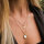 Zendala layering necklace mother-of-pearl/gold - Holzkern Model: Jewelry