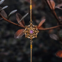 Aphonia bracelet with a snowflake pendant - Holzkern Model: Jewelry