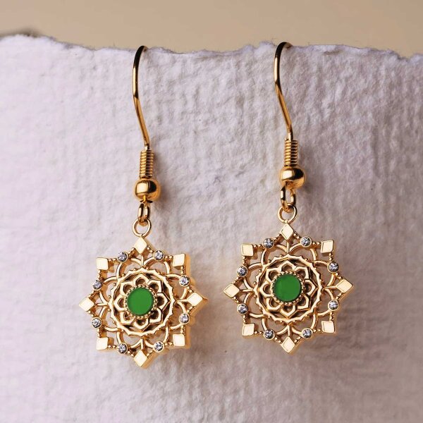 Aphonia snowflake drop earrings - Holzkern Model: Jewelry