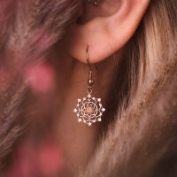 Aphonia snowflake drop earrings - Holzkern Model: Jewelry