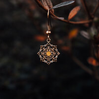 Aphonia snowflake drop earrings - Holzkern Model: Jewelry