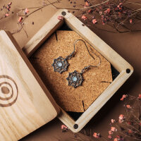 Aphonia snowflake drop earrings - Holzkern Model: Jewelry