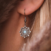 Aphonia snowflake drop earrings - Holzkern Model: Jewelry