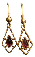 Daydreamer drop earrings with a stone - Holzkern Model:...