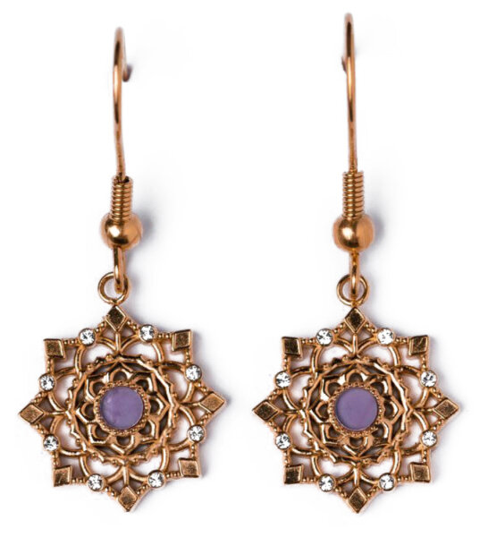 Aphonia snowflake drop earrings - Holzkern Model: Jewelry