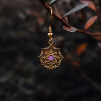 Aphonia snowflake drop earrings - Holzkern Model: Jewelry