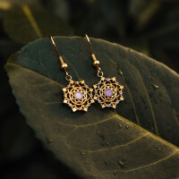 Aphonia snowflake drop earrings - Holzkern Model: Jewelry