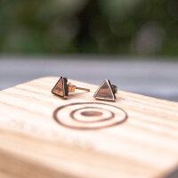Scale triangular ear studs - Holzkern Model: Jewelry