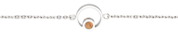 Pigment bracelet with a round pendant and wooden element - Holzkern Model: Jewelry