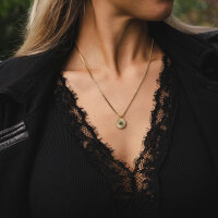 Stencil necklace with a round pendant - Holzkern Model: Jewelry