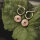 Stencil drop earrings with a round pendant - Holzkern Model: Jewelry