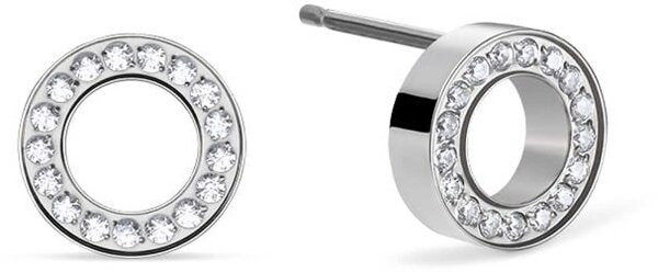 Round ear studs set with stones - Bering Jewelry Model: 721-17-05