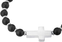 Bracelet made of agate beads with a cross pendant - s.Oliver Jewelry Model: 2038005
