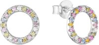 Circle ear studs with colorful stones - s.Oliver Jewelry Model: 2037841