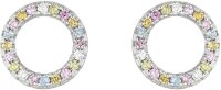 Circle ear studs with colorful stones - s.Oliver Jewelry Model: 2037841