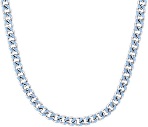 Curb chain with blue enamel accents - s.Oliver Jewelry Model: 2037972