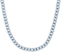 Curb chain with blue enamel accents - s.Oliver Jewelry...