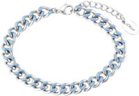 Curb bracelet with blue enamel accents - s.Oliver Jewelry...