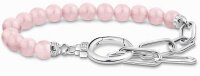 Bracelet with pink beads and link elements - Thomas Sabo...