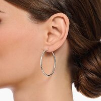 Silver-colored medium hoops - Thomas Sabo Model: CR728-001-21