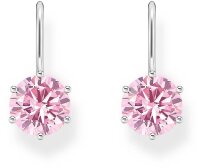 Drop earrings with pink stone detailing - Thomas Sabo...
