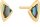 ANIA HAIE E049-01G triangular ear studs with green abalone stone