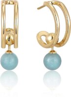 ANIA HAIE E045-05G-AM double-layered hoops with bead pendant