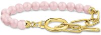 Bracelet with pink beads and link elements - Thomas Sabo...