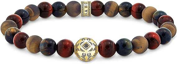Beads bracelet made of tigers eye - Thomas Sabo Model: A2145-324-2
