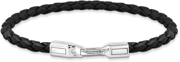 Slim braided leather bracelet - Thomas Sabo Model: A2147-682-2-L19