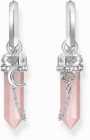 Hoops with a crystal pendant and chain - Thomas Sabo Model: CR722-643-9