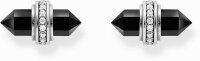 Ear studs with onyx crystal in a hexagon shape - Thomas Sabo Model: H2281-641-11