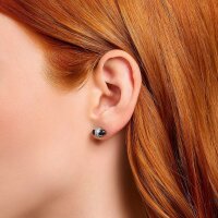 Ear studs with onyx crystal in a hexagon shape - Thomas Sabo Model: H2281-641-11