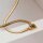 Awakening necklace (marble/gold) snake chain with a square pendant - Holzkern Model: Jewelry