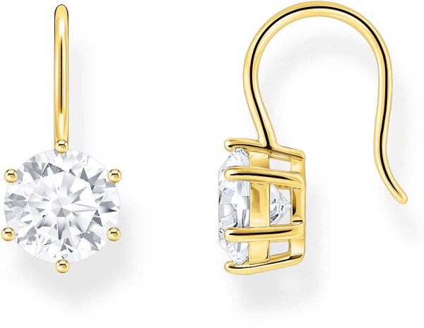 Drop earrings with white stone decoration - Thomas Sabo Model: H2287-414-14