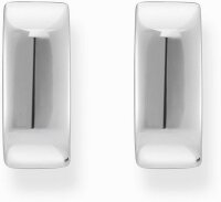 Silver-colored hoops with a square shape and minimalist design - Thomas Sabo Model: CR744-001-21