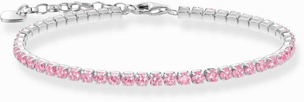 Tennis bracelet with pink zirconia stones - Thomas Sabo Model: A2167-051-9